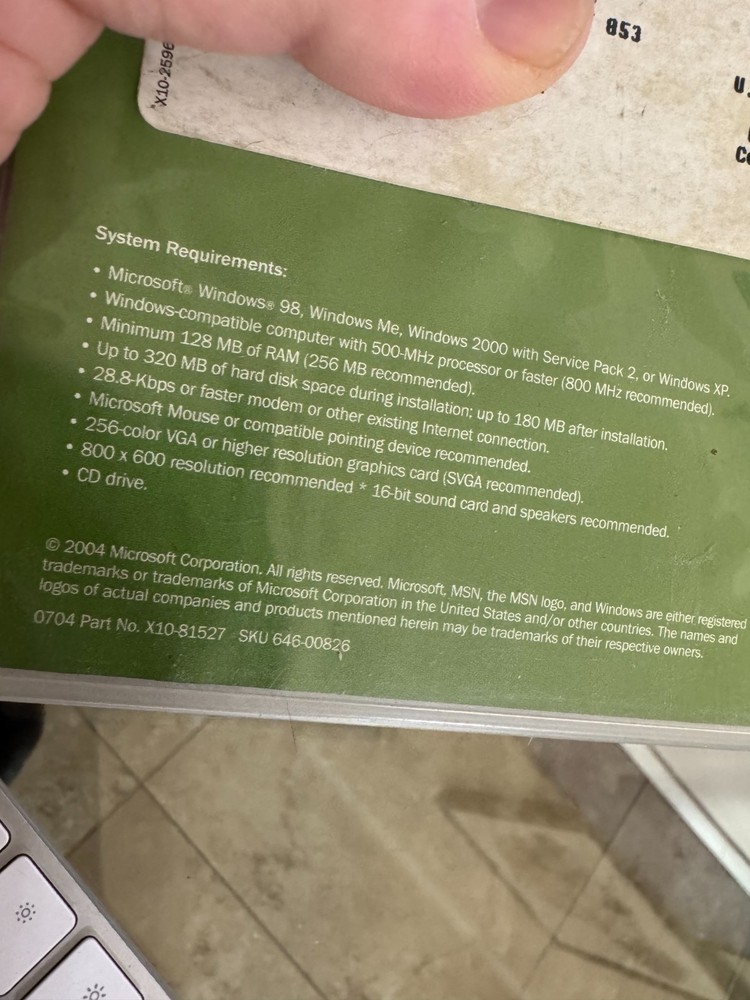 Vintage MSN Internet access CD ROM 2004 w/Original Jacket & Free Ship!