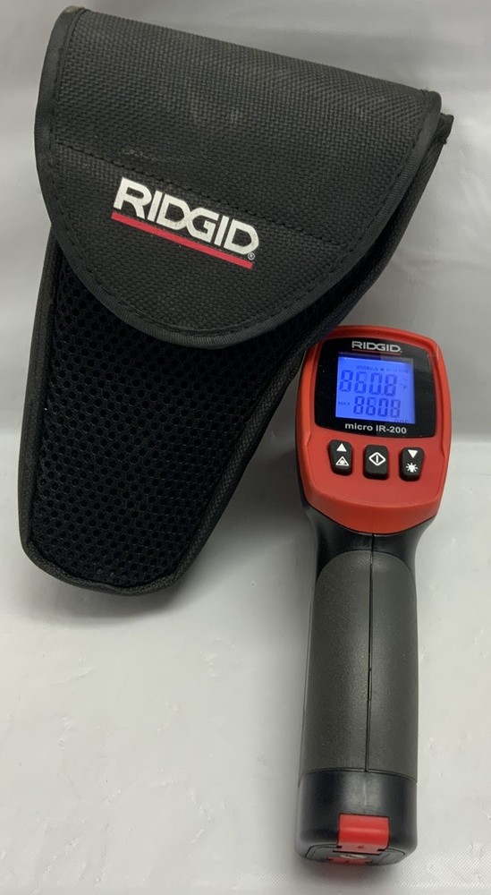 RIDGID IR-200 Infrared Thermometer – With RIDGID Soft Case – Tested