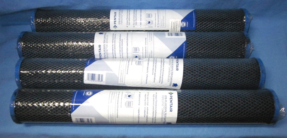 Four CFB-Plus20 Pentek Replacement Water Filter Cartridges