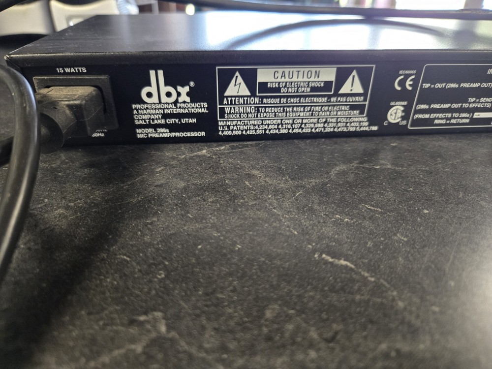 dbx 286s Mic Preamp Processor with 25' Low Noise XLR Cable