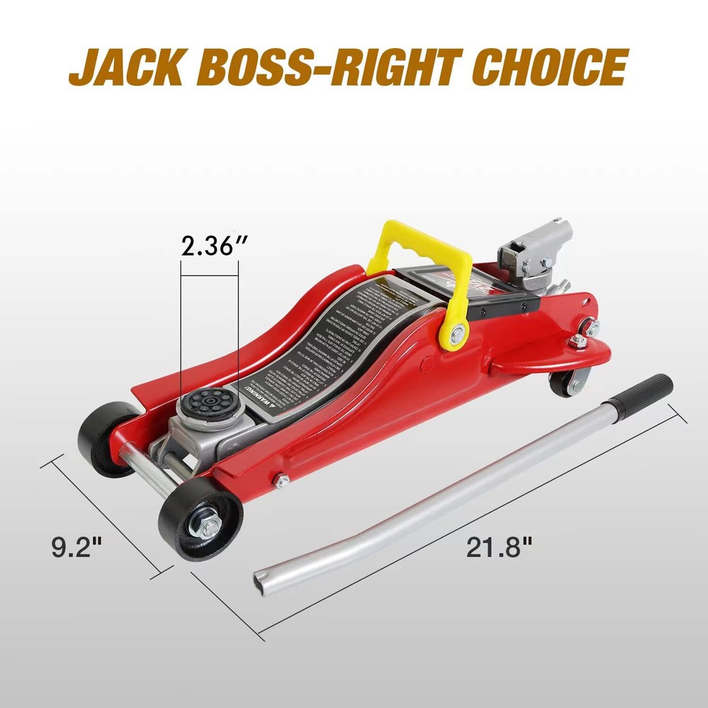 2.5 Ton Floor Jack with Portable Case Lifting Range 3.5"-14" Low Profile