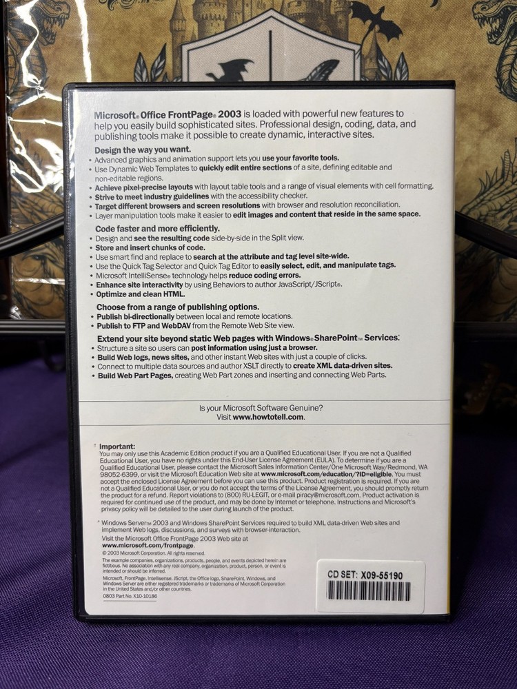 Microsoft Office FrontPage 2003 for Windows Full Version Academic Edition Key