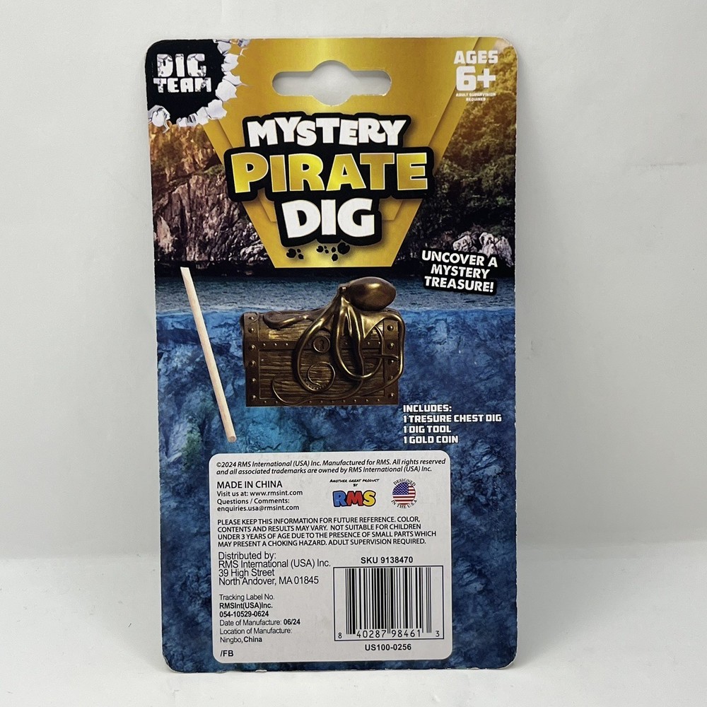 Dig Team - Mystery Pirate Dig - Ages 6+ Fun Activity - New Unopened