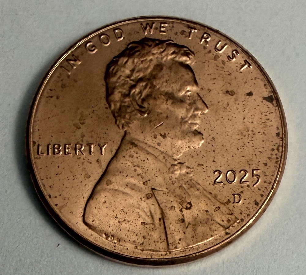 2025 D Uncirculated Lincoln Shield Penny Errors (#571)