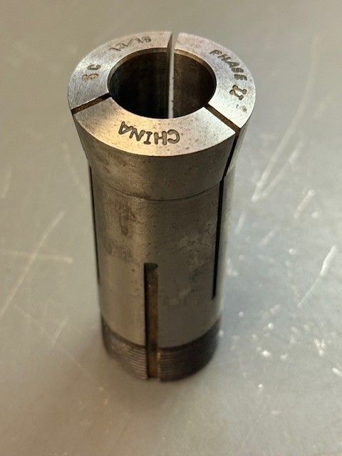 Phase II 13/16" Round Smooth 5C Collet w/Internal Threads