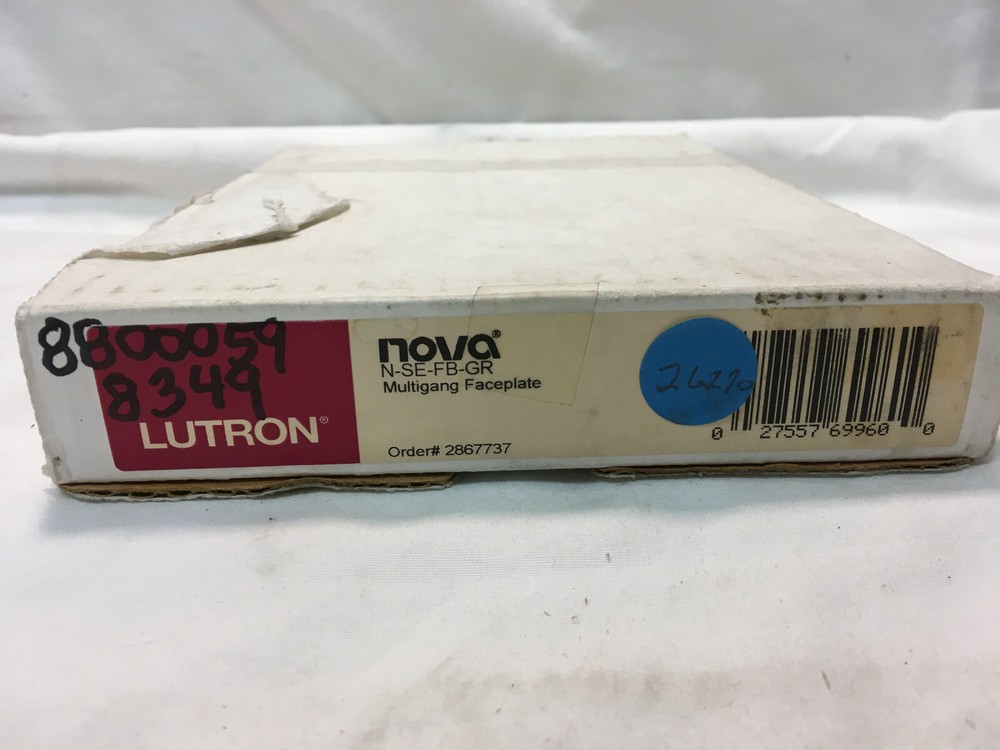 Lutron Nova Multigang Faceplate Cat # N-SE-FB-GR Grey