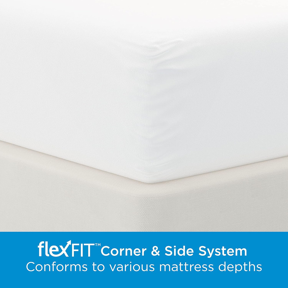 Allerease Waterproof Mattress Protector- Queen Size Polyester Zip Allergy Protec
