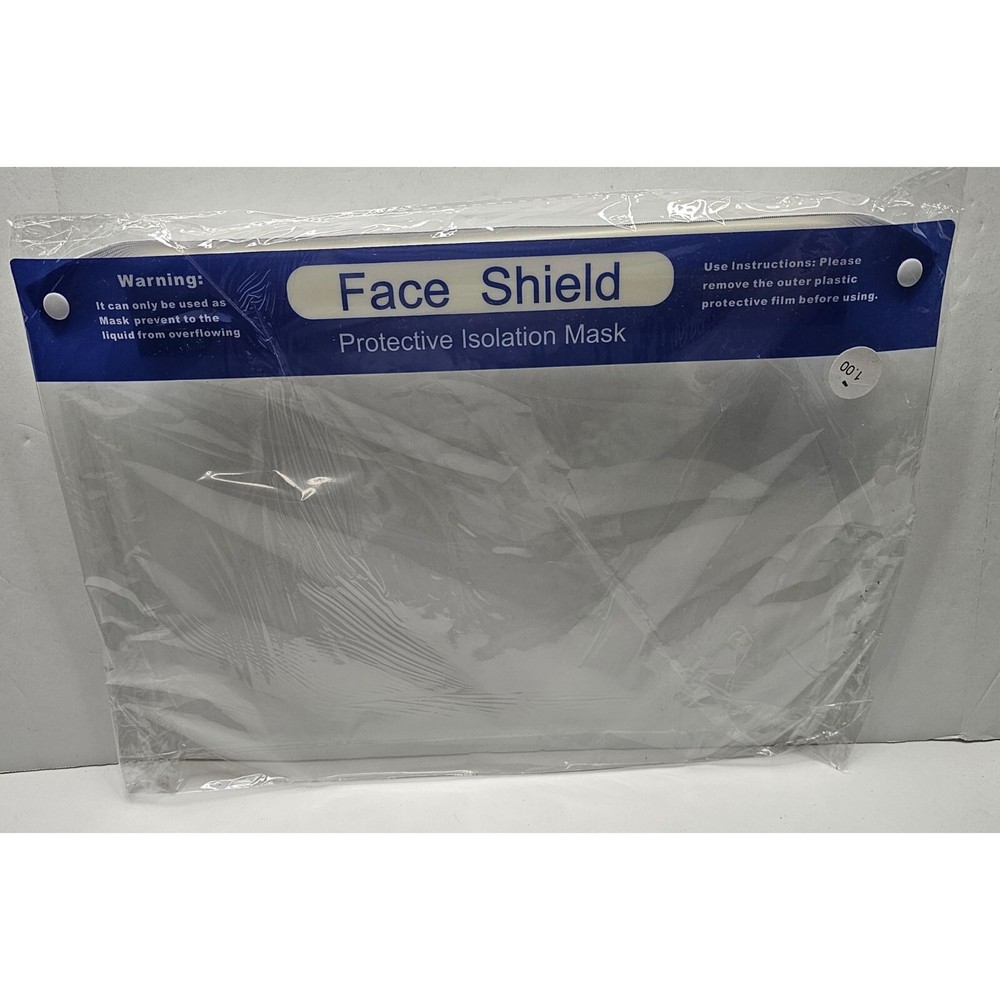 Face Shield Protective Isolation Mask 8.5x13" Clear Cover