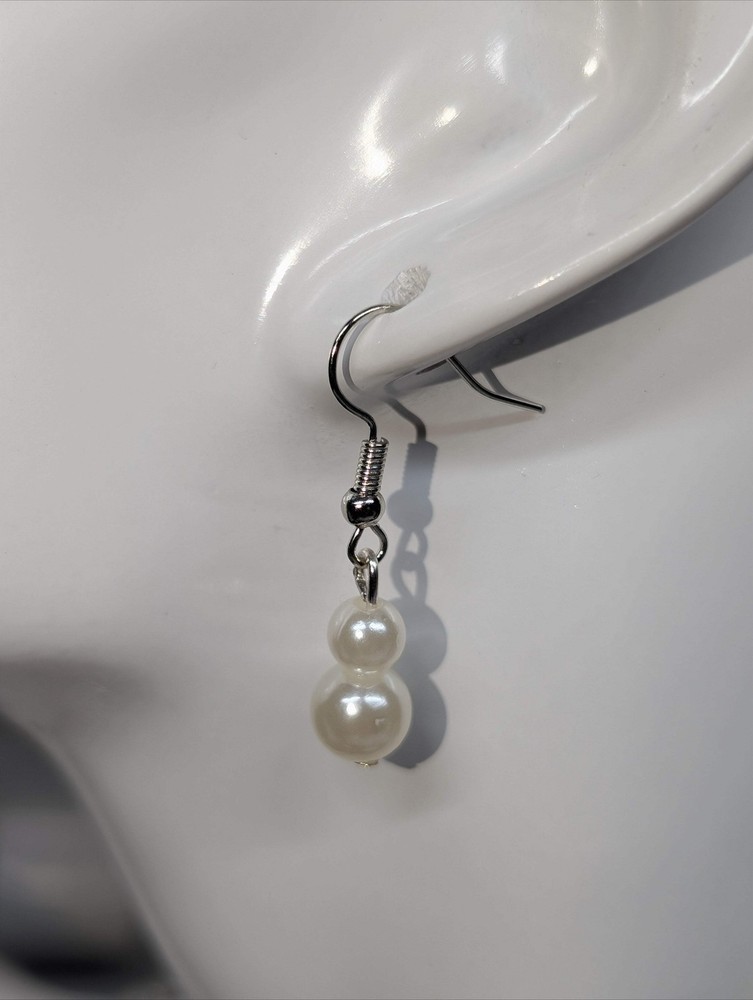 Cream Pearl Drop Earrings