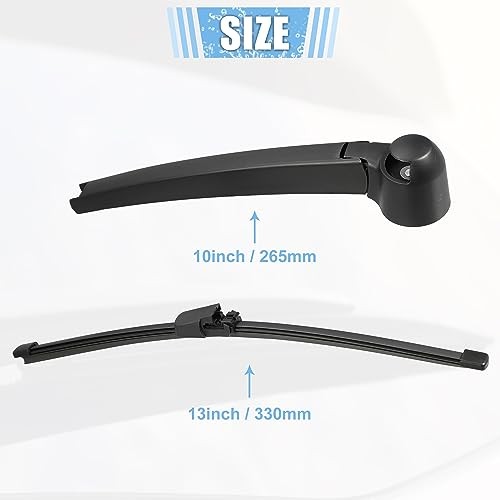 Rear Windshield Wiper Blade Arm Replacement Set Quality Fit for VW Golf