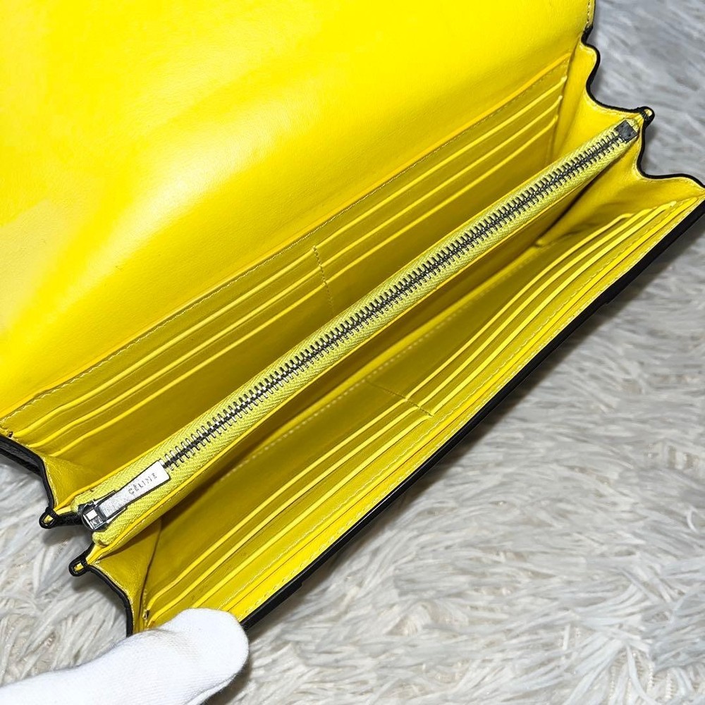 CELINE Large Flap Multi Function Long Wallet From Japan