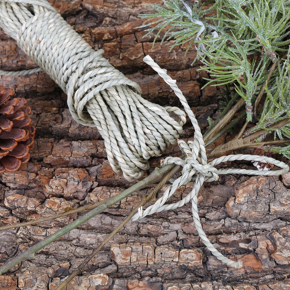 2 Pack 50ft Grass Rope Brown 18 Lb Working Load Limit Perfect for Crafting