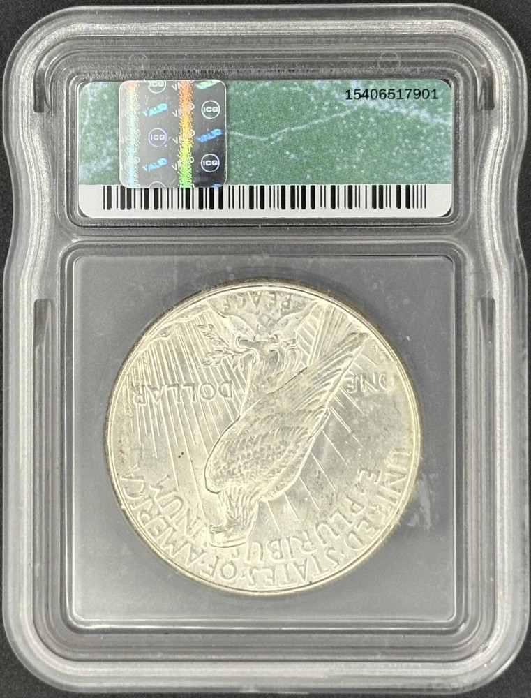 1934 D Peace Silver Dollar ICG MS-63