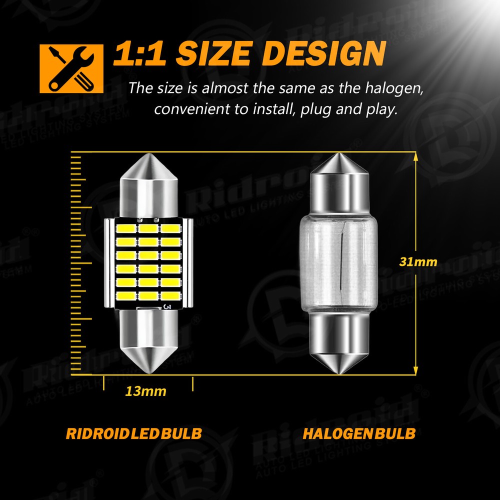 White LED interior lights package kit for 2010-2024 Toyota 4Runner 3014 SMD+Tool