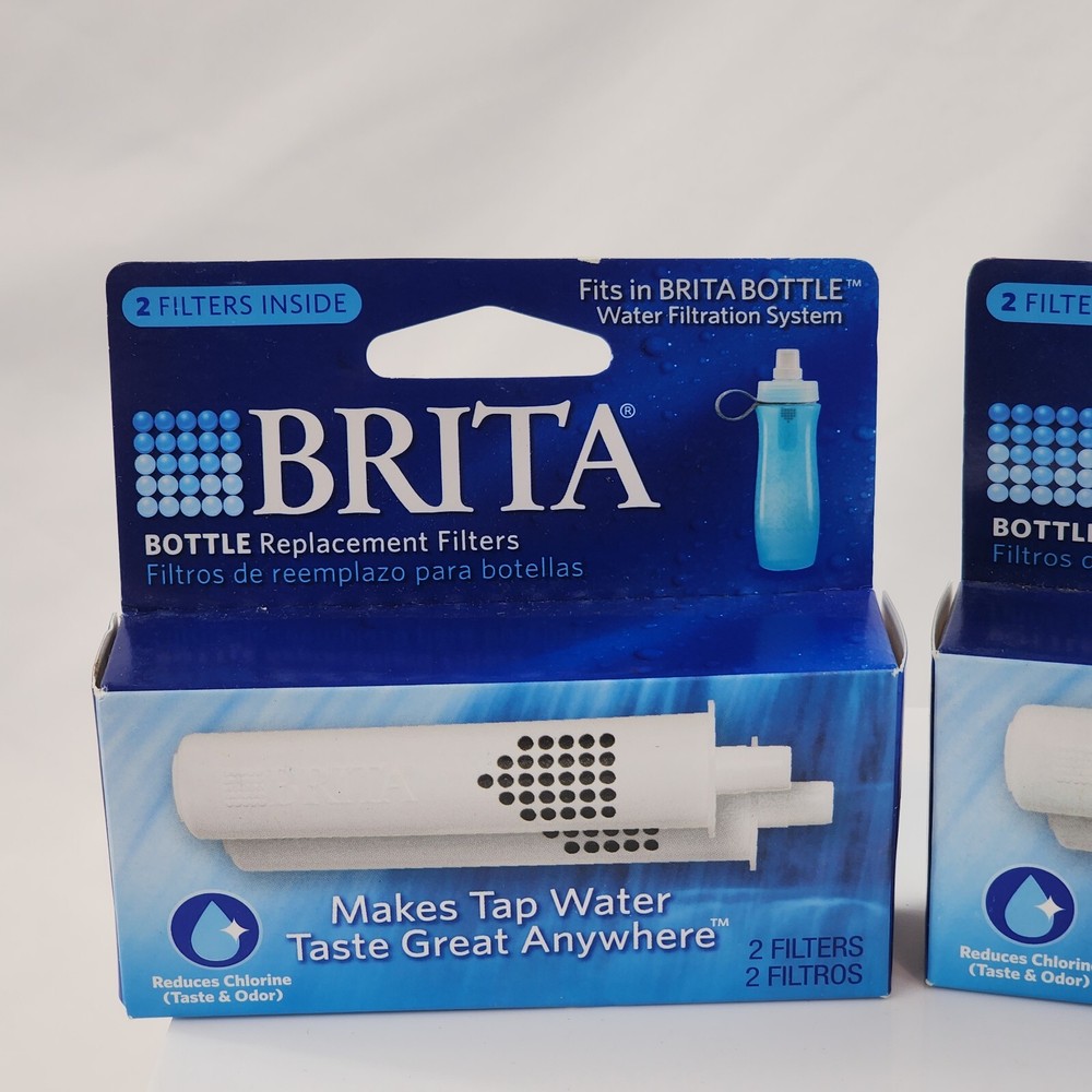 x2 Brita Soft Squeeze Water Bottle Replacement Filters 2 pack New Sealed Package