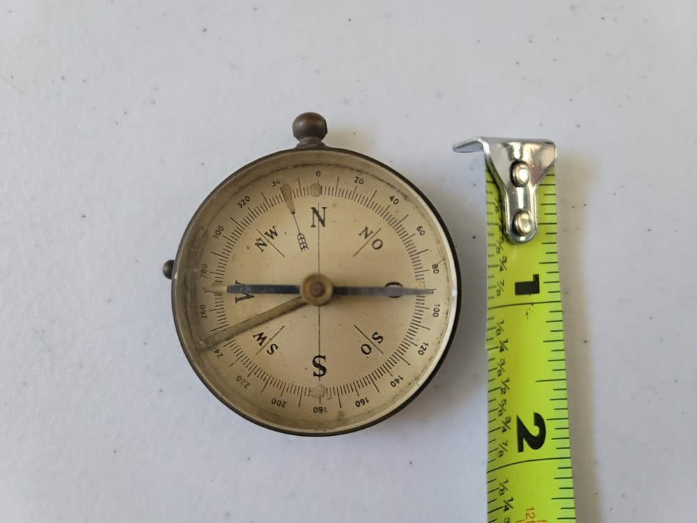 Vintage Antique Brass Compass Made In Germany