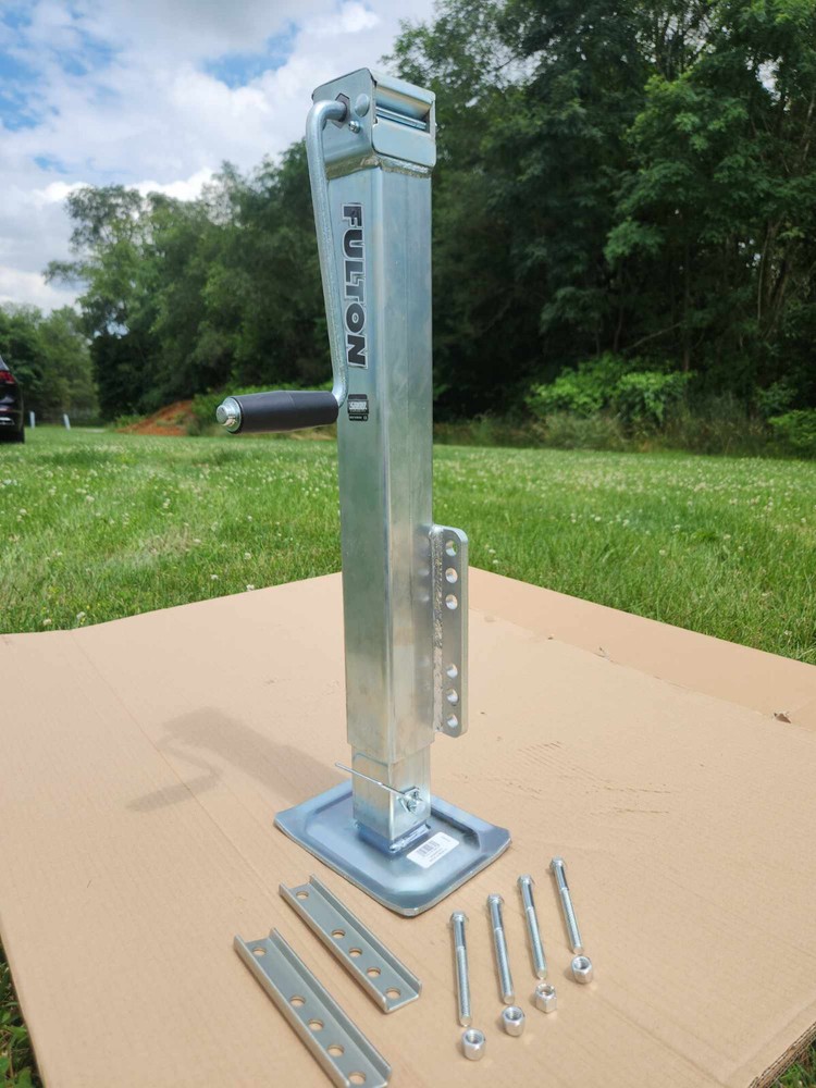 FULTON HD50000301 SQUARE TUBE FIXED MOUNT TRAILER JACK RATED 5000 lbs.