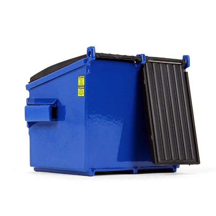Refuse Trash Bin Blue 1:34 Diecast Model - First Gear 90-0534