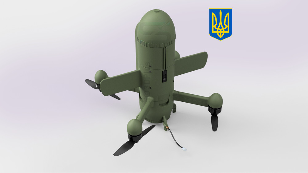 3d printed Ukrainian Sting Interceptor model kit display cosplay white 1/1