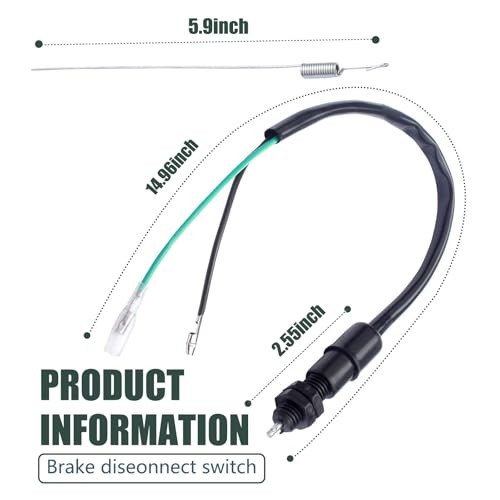 1 PC Rear Brake Light Switch Wire, 14.96 Inches Tail Light Switch with Spring