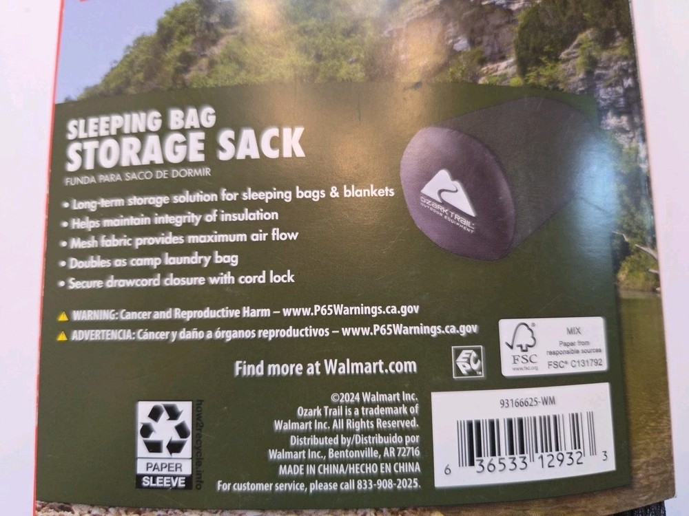 Ozark Trail Sleeping Bag Storage Sack