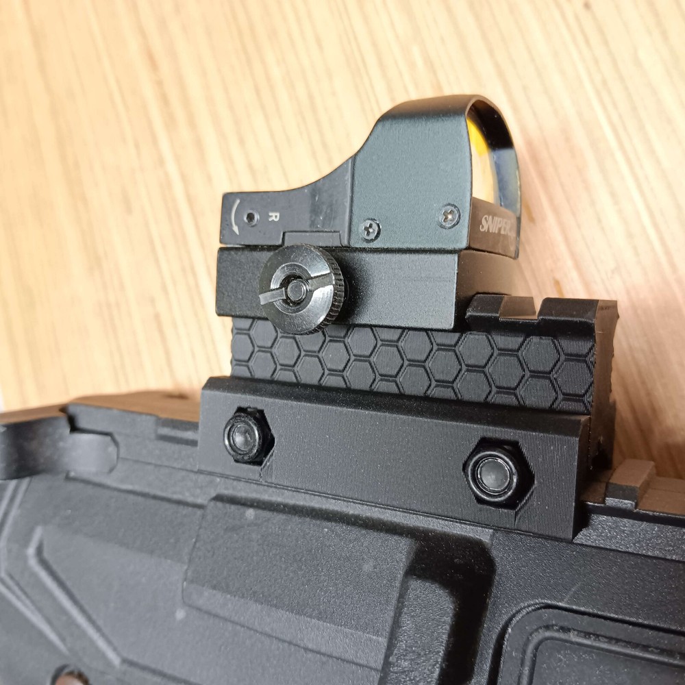 Airsoft Riser Picatinny Rail Mount , 60mm Length , ABS Plastic