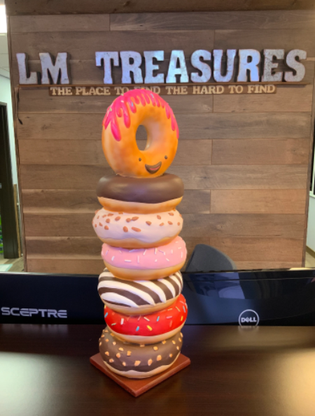 Small Stacked Donuts Over Sized Statue Restaurant Prop Display Theme Decor