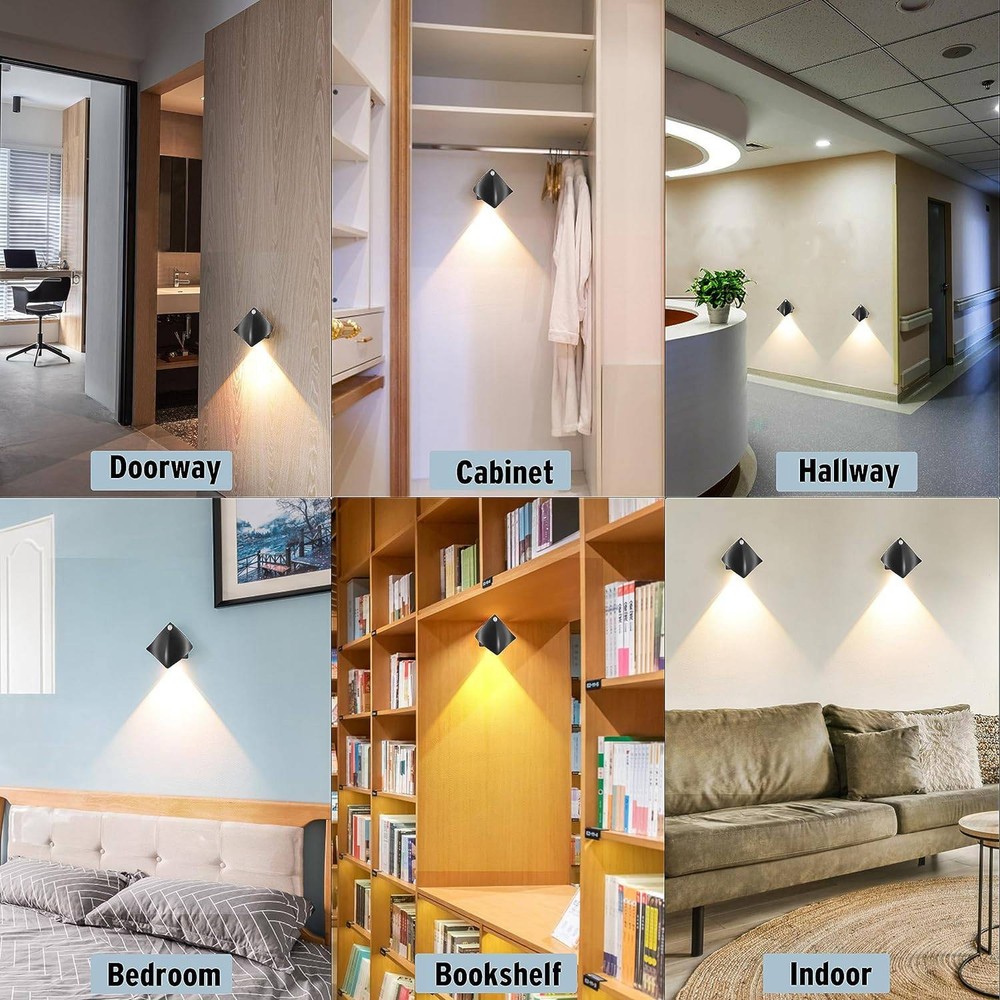 Sensor Wall Sconces, Magnetic LED Wall Lights with Motion Detection, Wall1197