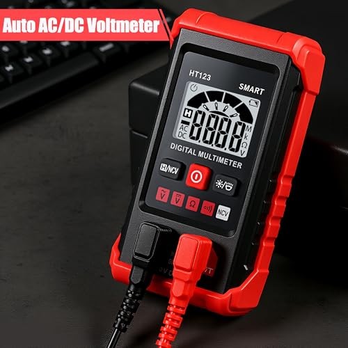 HT123 Digital Multimeter - Automatic AC DC Voltmeter - Non-Contact Voltage