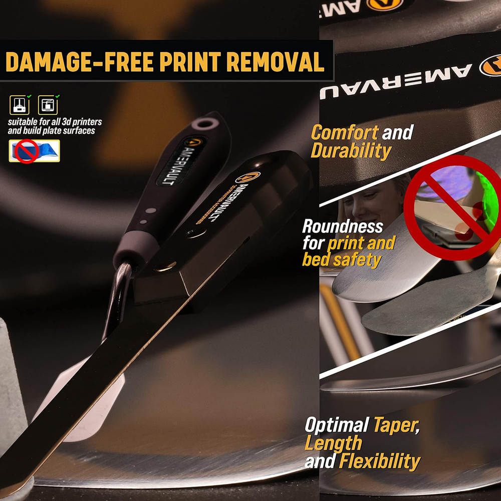Premium 3D Print Removal Tool Kit - Durable 3D Printer Tools with Sturdy Comfort