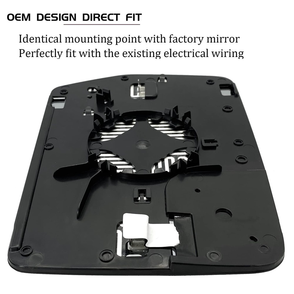 Driver Left Side Heated Mirror Replacement for 2011 2012 driver side, Black
