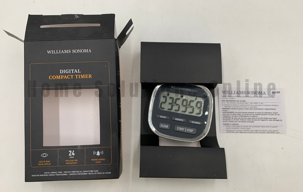 Williams Sonoma Digital Compact Magnetic Timer 3" #S2003A