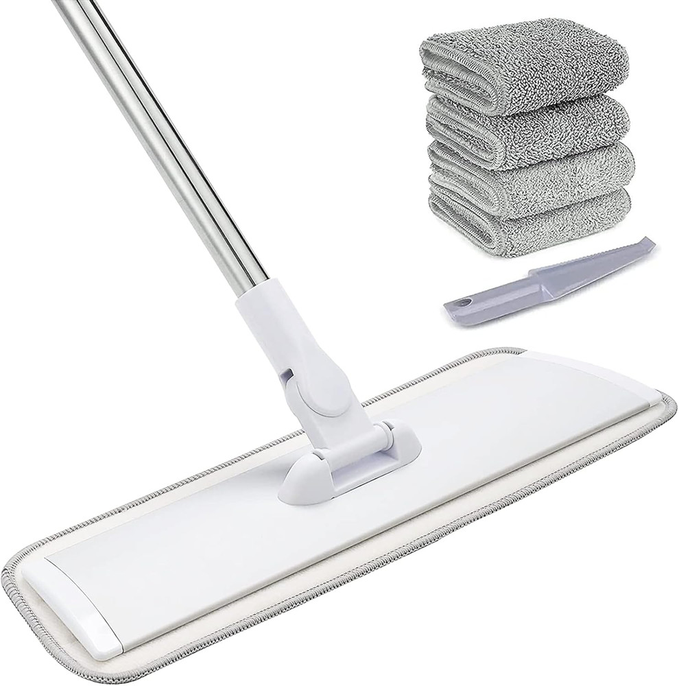 18" Microfiber Mop Cleaning System w/ 4 Pads