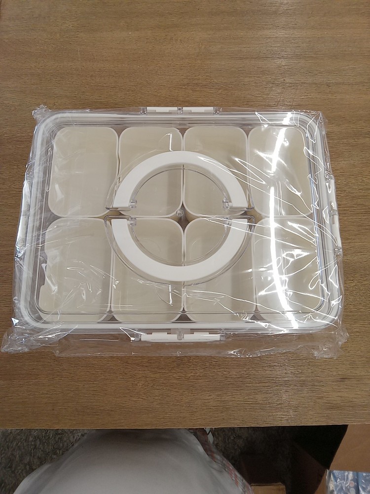 Snack Box & Compartment Organizer Snack Box White