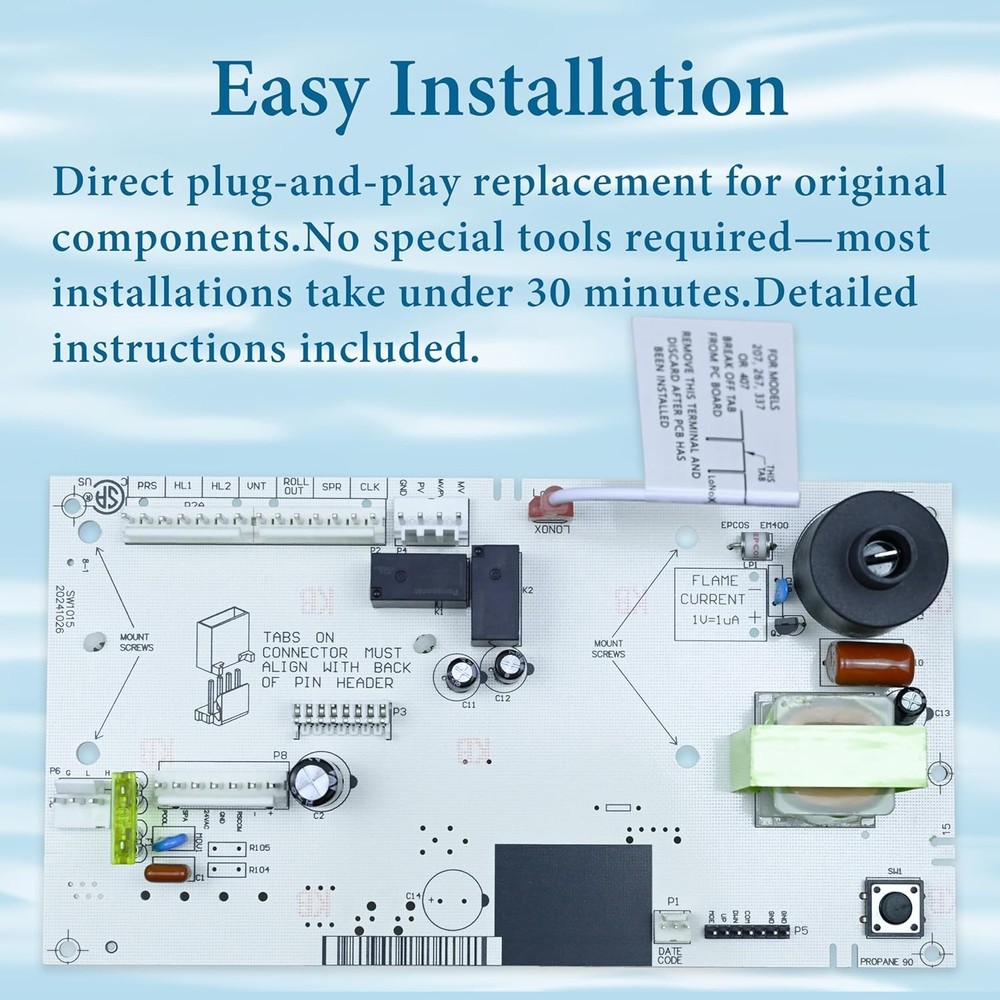 013464F PC Board Control & 013640F LCD Display Pool Replacement for Raypak