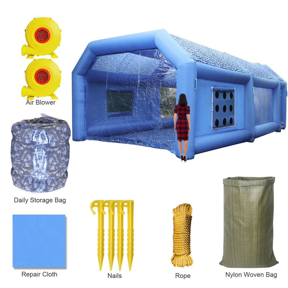 𝟐𝟖𝐱𝟏𝟓𝐱𝟏𝟎𝐅𝐭 Portable Inflatable Paint Booth