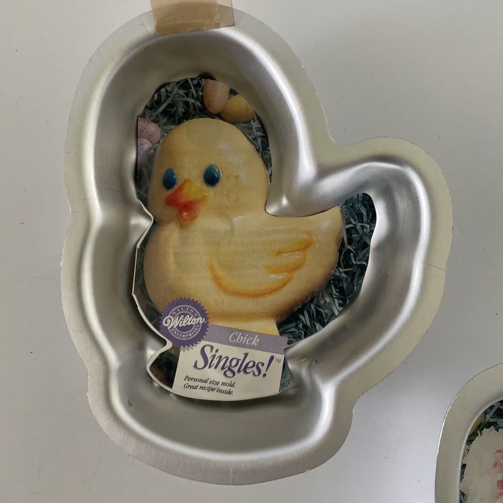 Wilton Singles Egg, Chick, Bunny Pans Molds With Inserts NEW