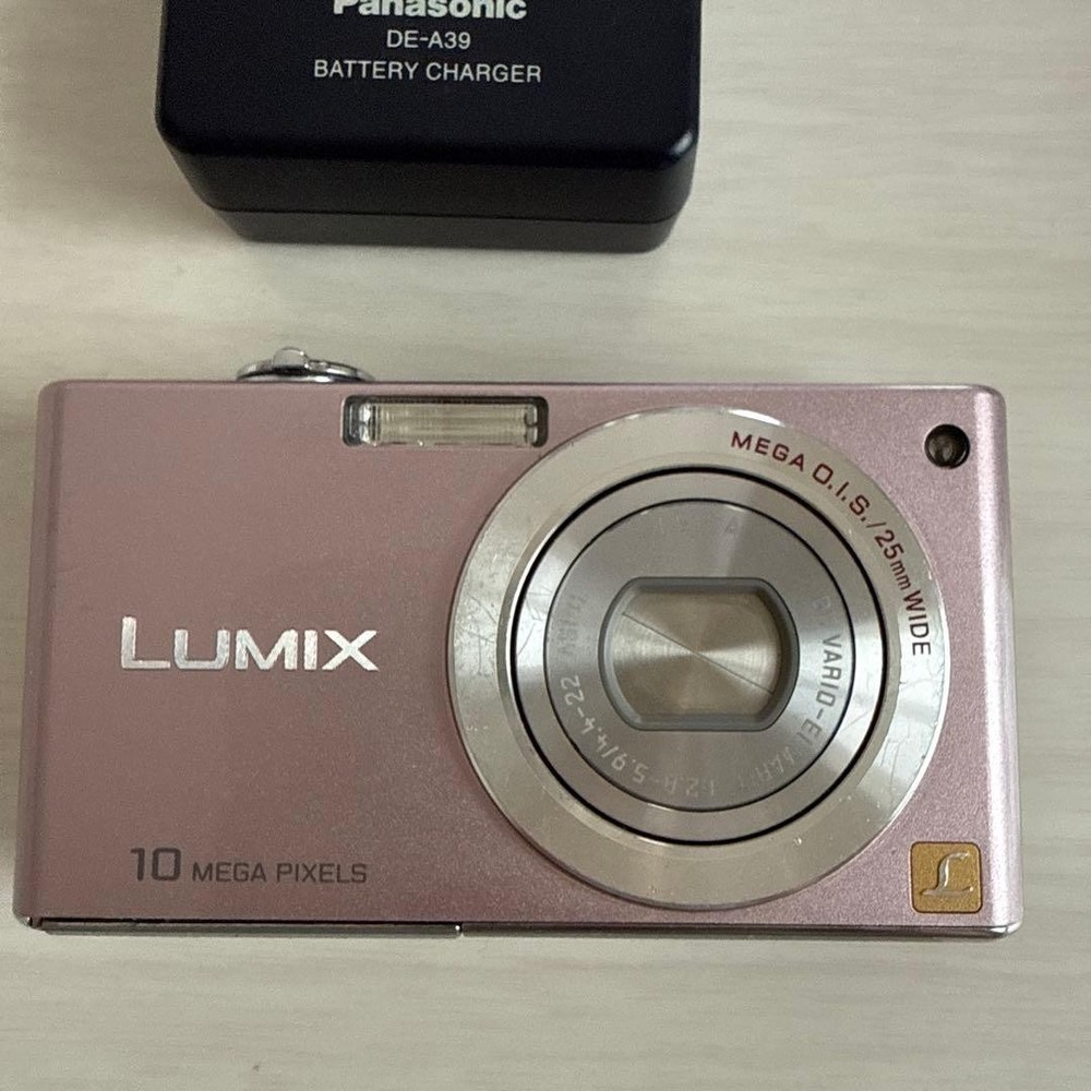 Panasonic DMC-FX37 Pink Digital Camera Compact Used Condition Accessories