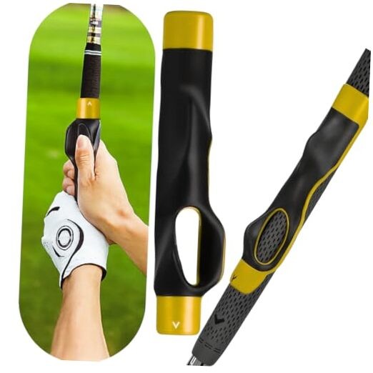 Golf Grip Trainer, Golf Training Aid, Grip Trainer To Help Train Correct yellow