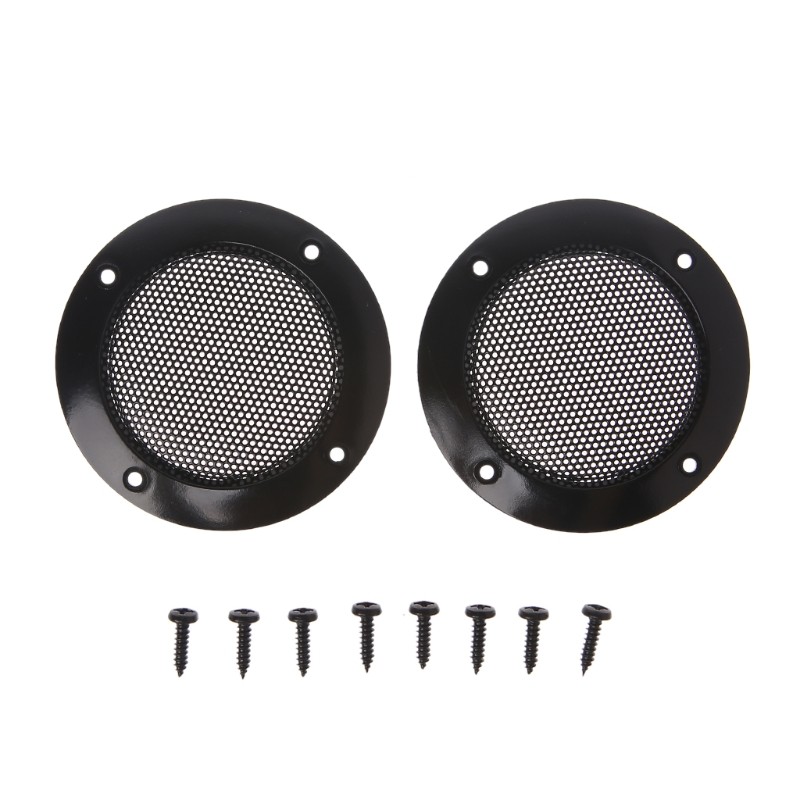 2pcs 2" Speaker Grill Mesh Decorative Circle Woofer Guard Protector Replacement