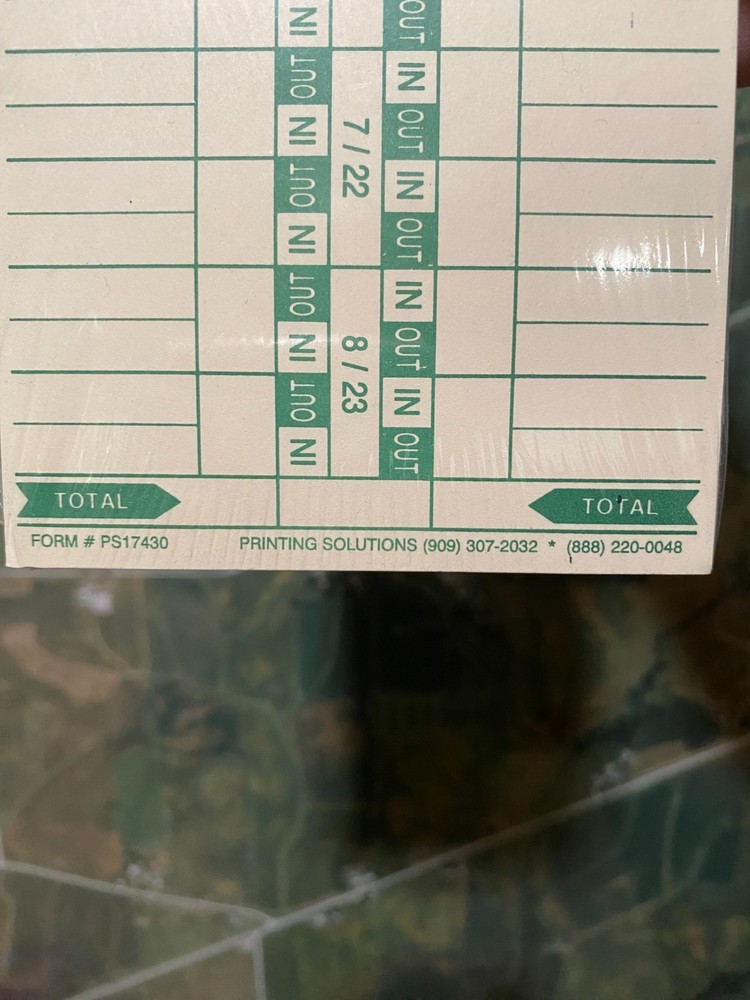 Printing Solutions Time Card