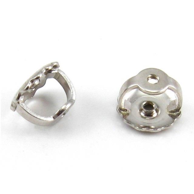 2 pcs 0.041" Platinum PT950 Screw Back For Threaded Earring Post