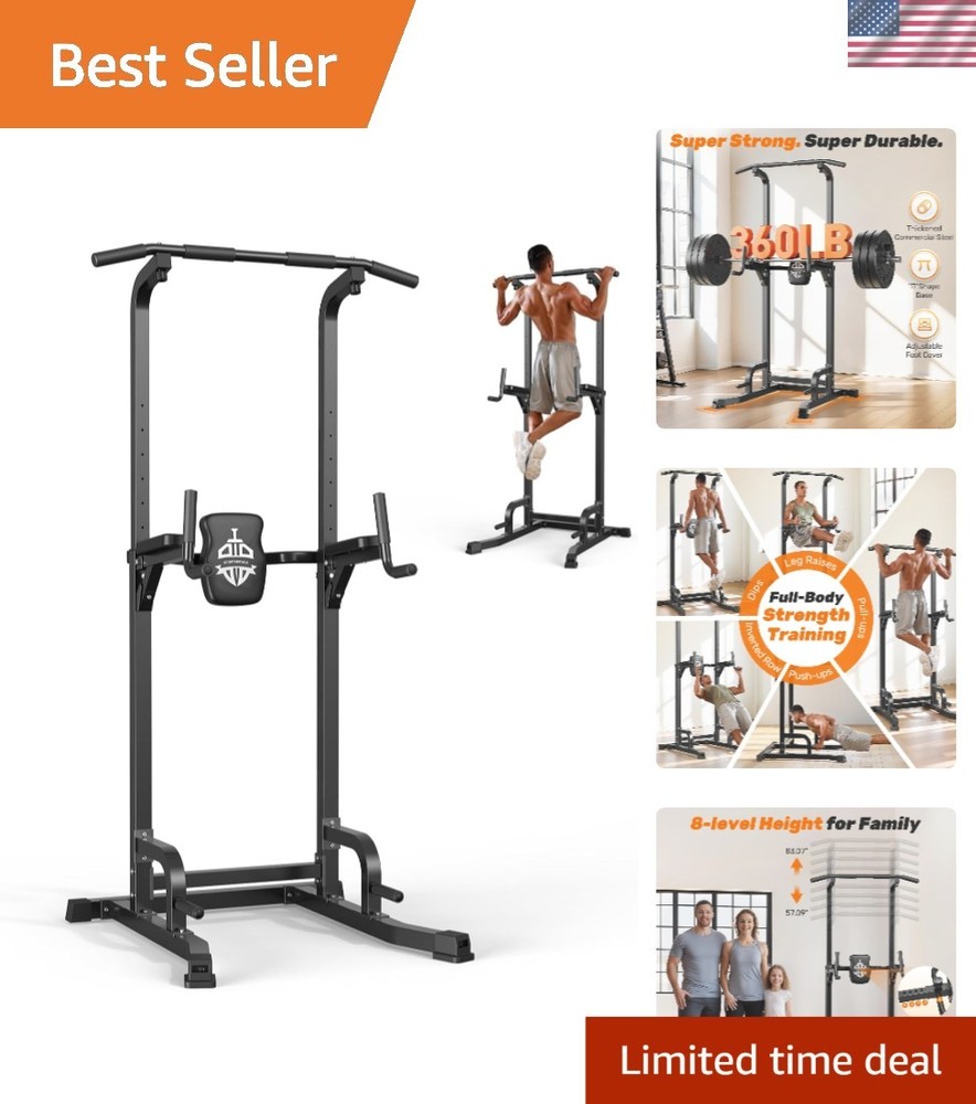 Compact Power Tower - Heavy-Duty Steel Pull Up Station for Strength Training