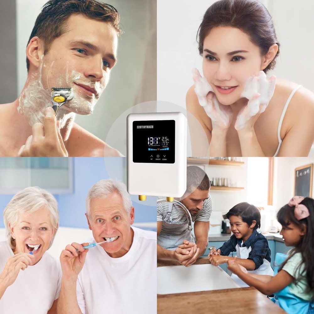 Tankless Water Heater Electric 110V, 5000W Instant Under Sink Remote Control