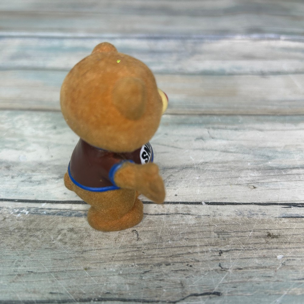 Snickers Bear Figure Vintage 1987 Mars Candy Flocked