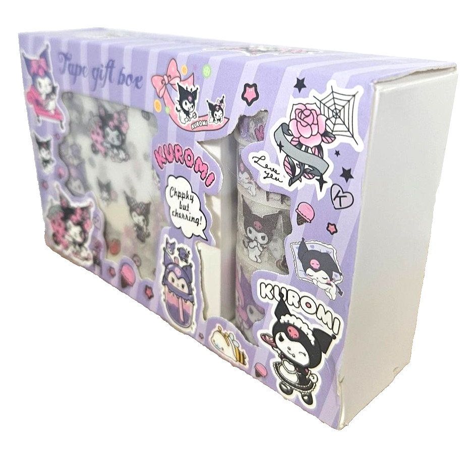 New Unbranded Devil Cat Tape Gift Box Set Includes 4 Tape Rolls and Sheets