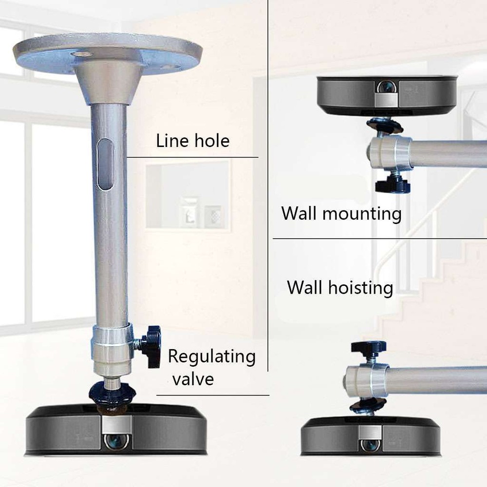 Universal 18/22cm Projector Ceiling Wall Mount Bracket Aluminium 5KG Capacity US
