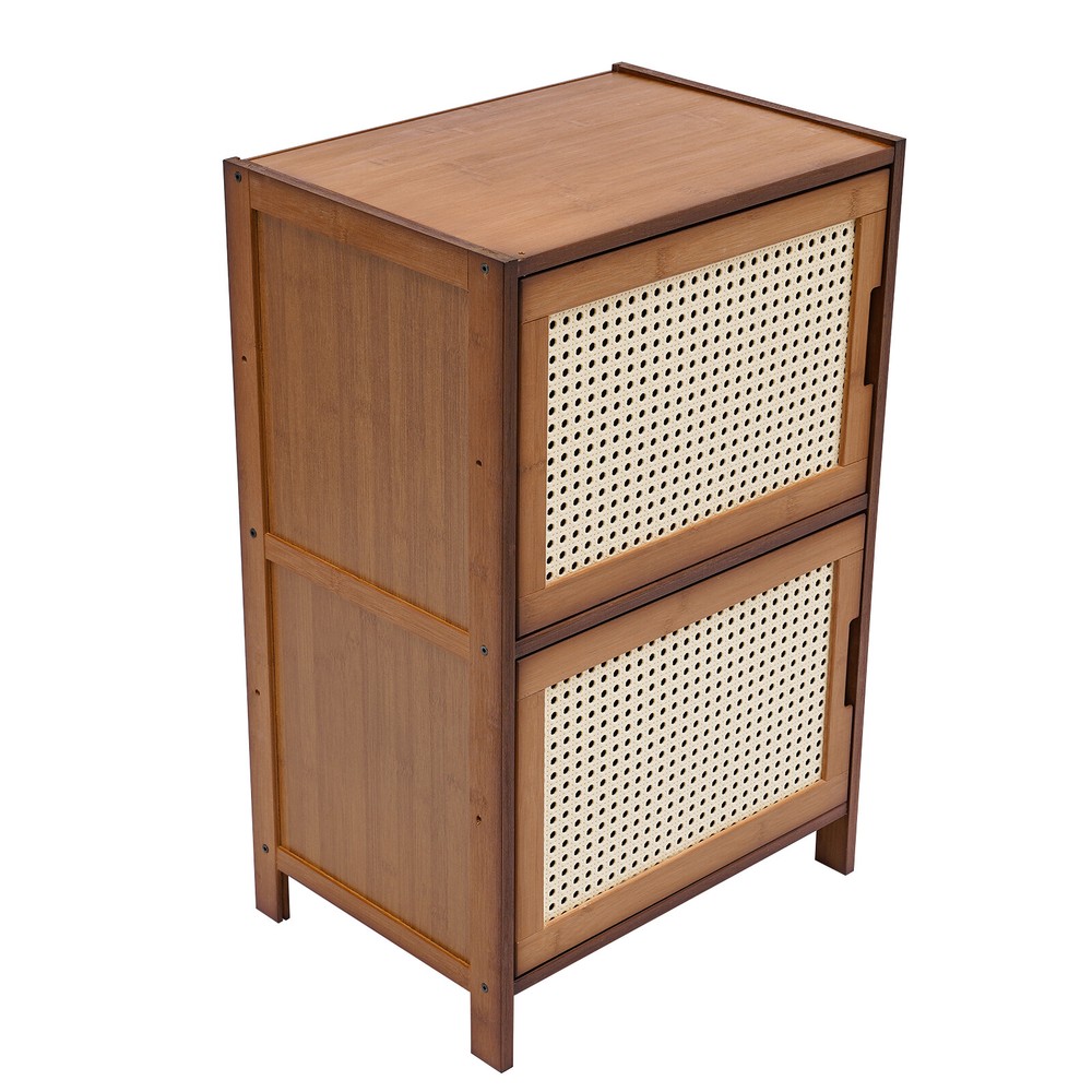 Modern Nightstand 2 Drawers End Side Table Bedside Table with Storage Cupboard