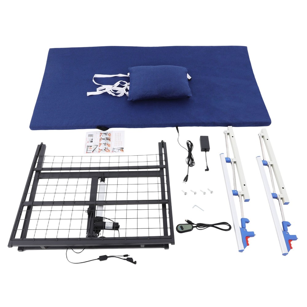 Electric Lifting Bed Backrest Adjustable Mattress Back Support w/ Remote Control