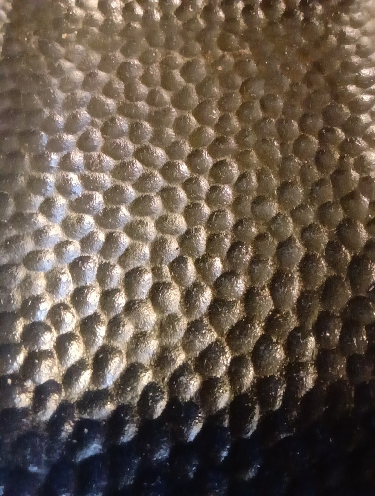 VERY RARE HAMMERED IRON COOKING BAKING SERVING TRAY 5X12" VTG Tiny Flecks Rust
